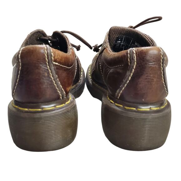 Vintage Dr. Martens Daisy Platform Oxford Shoes Brown Leather - Women's 6 - Picture 11 of 11